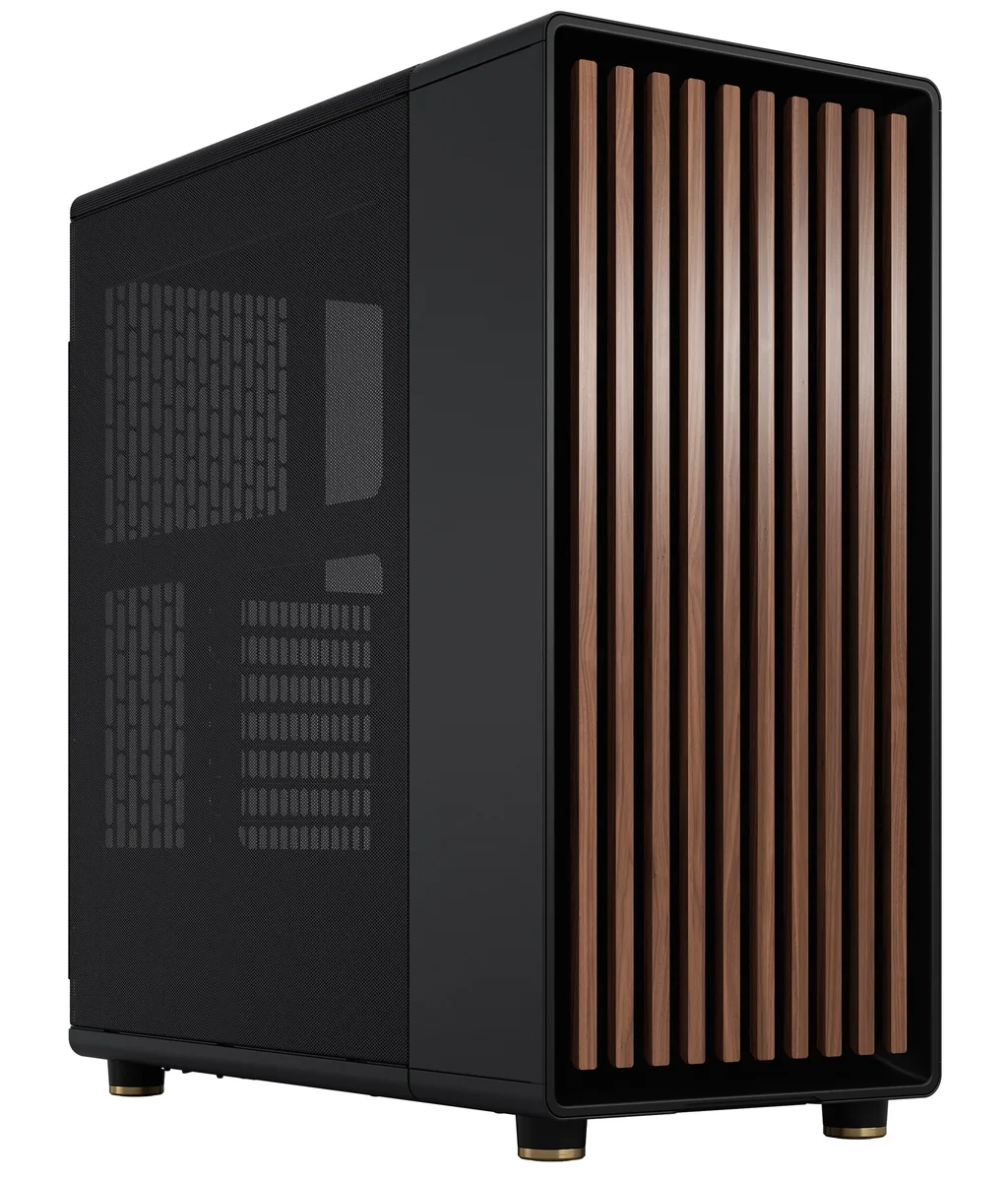 Fractal Design Fractal Design FD-C-NOR1C-01 PC Case Charcoal Black Walnut Front Mesh Side Panel — product photo