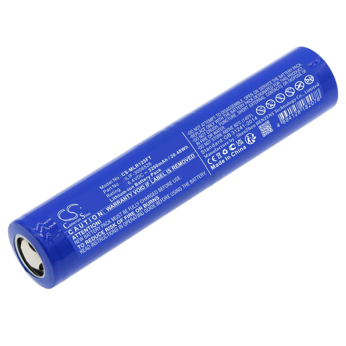 Cameron &amp; Co Cameron &amp; Co DS-CS-MLR125FT LiFePO4 6.4V 3200mAh Blue video accessory — product photo
