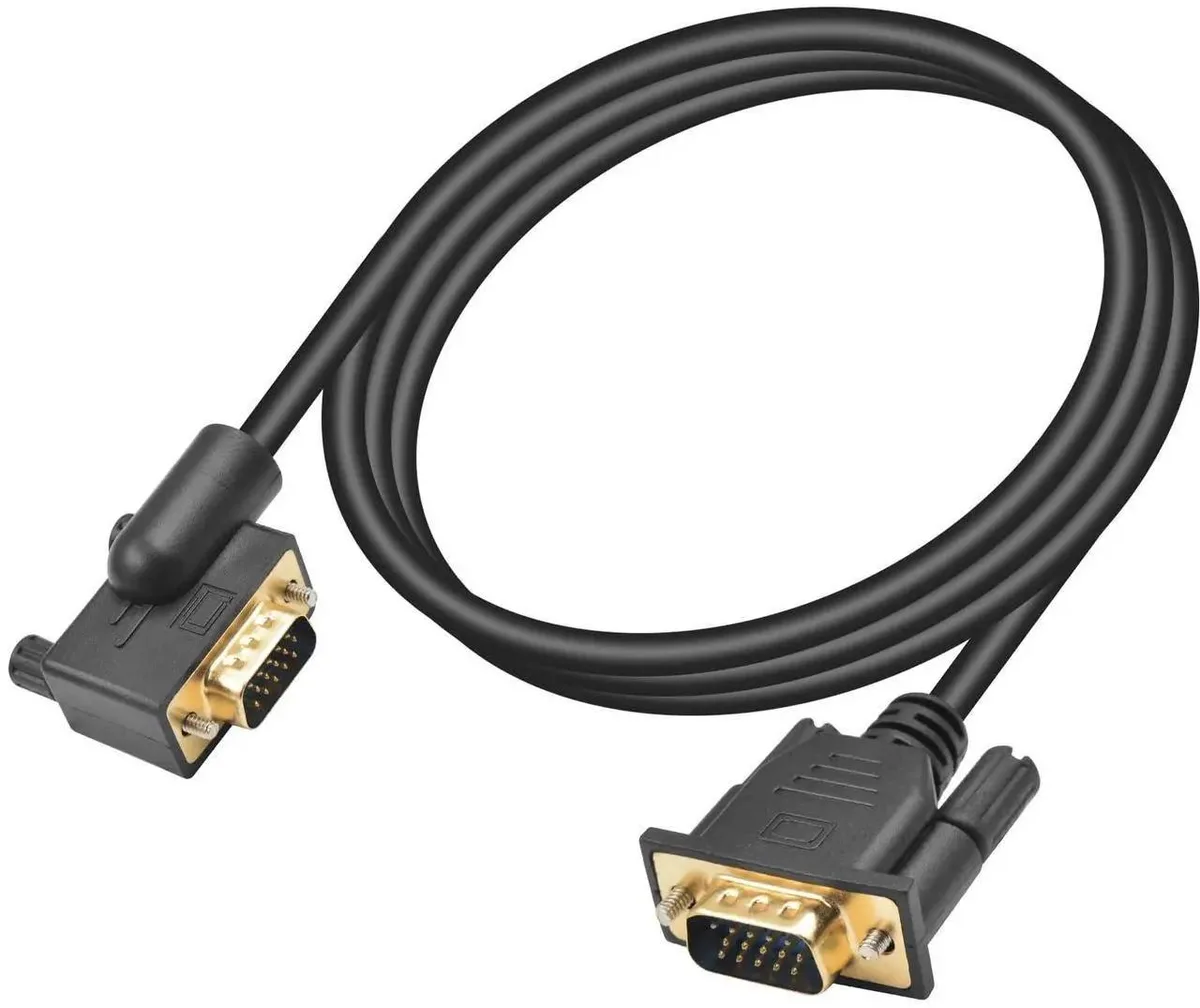 SMUGDESK SMUGDESK 5ft 90 Degree RightAngle VGA Cable 15Pin Male to Male 1080P — product photo