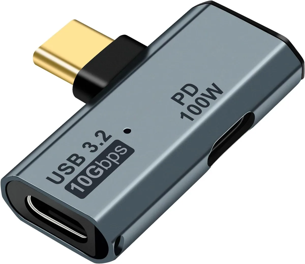 FLEANE FLEANE USB-C OTG Adapter 100W PD Dual USB-C 10Gbps Gray — product photo