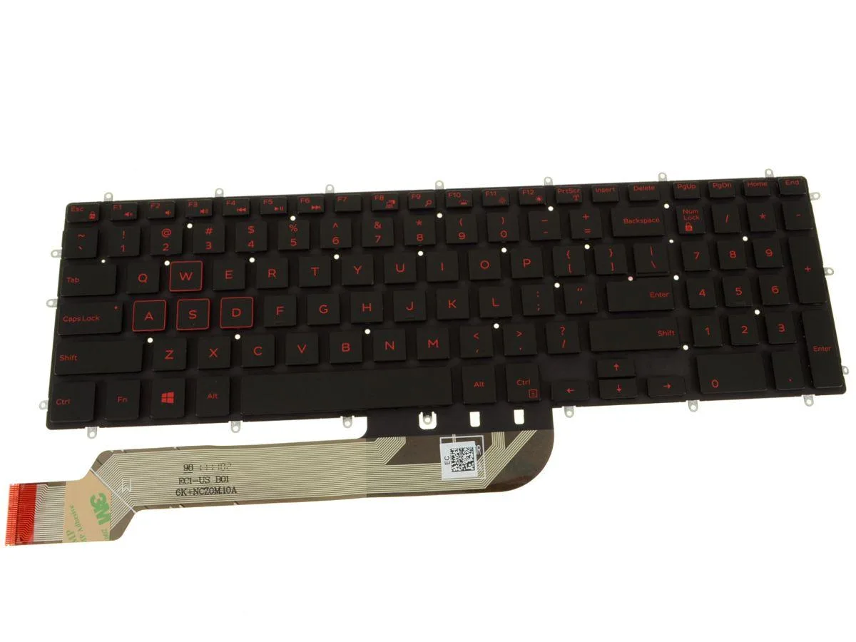 DELL DELL Inspiron 15/17 Backlit Keyboard Red Letters 5565 5567 5765 5767 7566 7567 — product photo