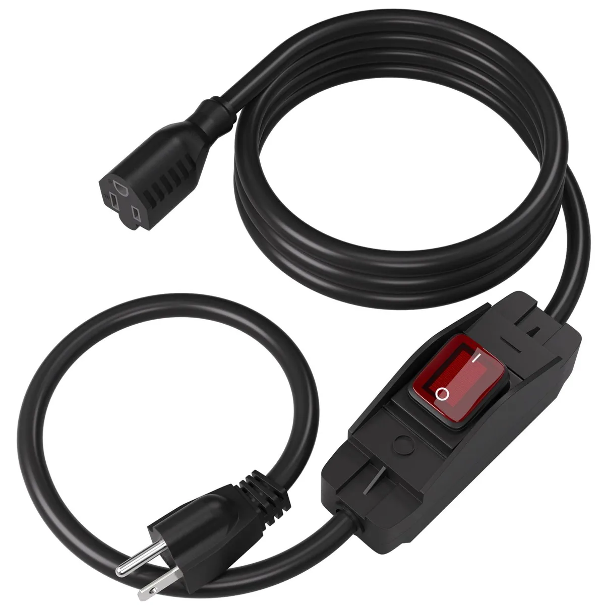  Muelnmey 14/3 SJT 15A 125V 1875W Power Extension Cord 6FT Black — product photo