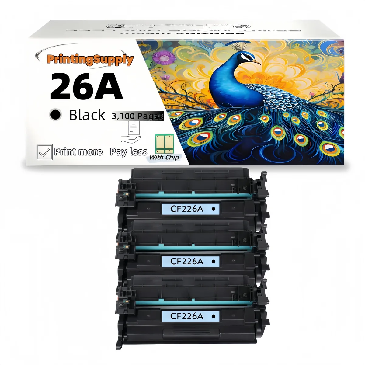 Ninestar Technology Ninestar Technology CF226X 3 Pack High-Yield Black Toner Cartridge — product photo