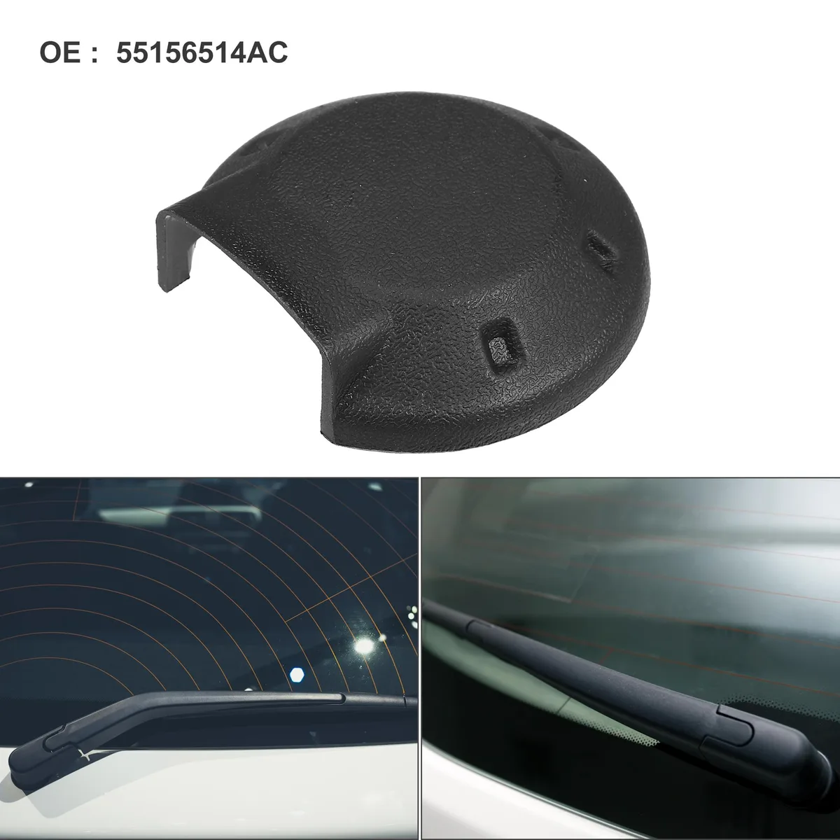 Unique-Bargains Unique-Bargains Rear Wiper Arm Nut Cover Cap for Jeep Grand Cherokee 2005-2009 Commander 2006-2010 Black 1pc — product photo