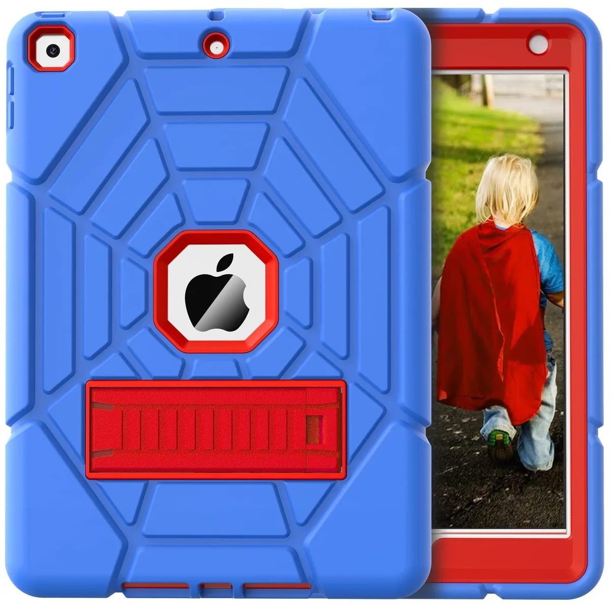 Batianda Batianda 2 in 1 accessory for iPad 9th 8th 7th Gen 10.2 inch Blue Red — product photo
