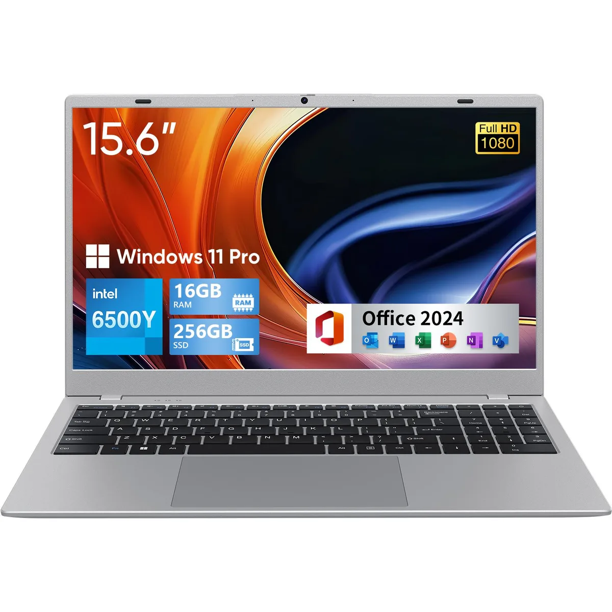 BiTECOOL BiTECOOL 15.6" FHD IPS laptop, Intel Pentium Gold 6500Y, 16GB LPDDR3, 256GB SATA3 SSD — product photo