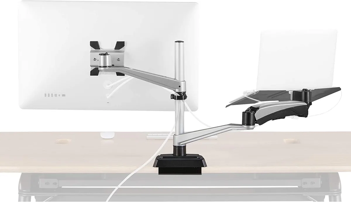 Winait Winait Monitor Arm + Laptop Stand 15" 27" 19.8 lb 360° VESA 75/100 — product photo