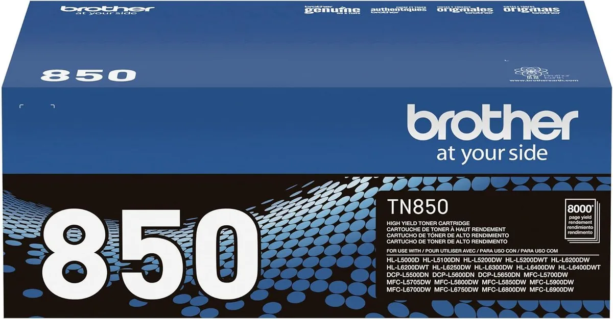 Brother Brother TN850 High Yield Black Toner Cartridge — product photo