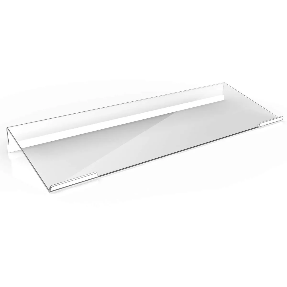  Richboom Acrylic Keyboard Stand Clear 44 x 15 x 5 cm with Silicone Anti-Slip Case — product photo
