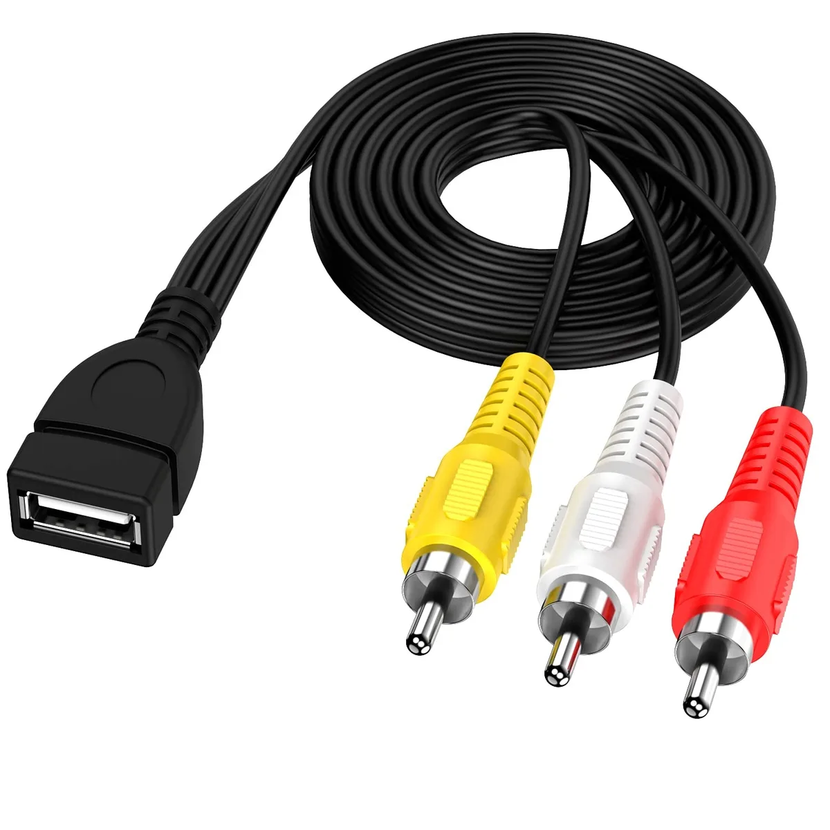 DIVI DIVI USB 2.0 Female to 3 RCA Male AV Cable 1.5M — product photo