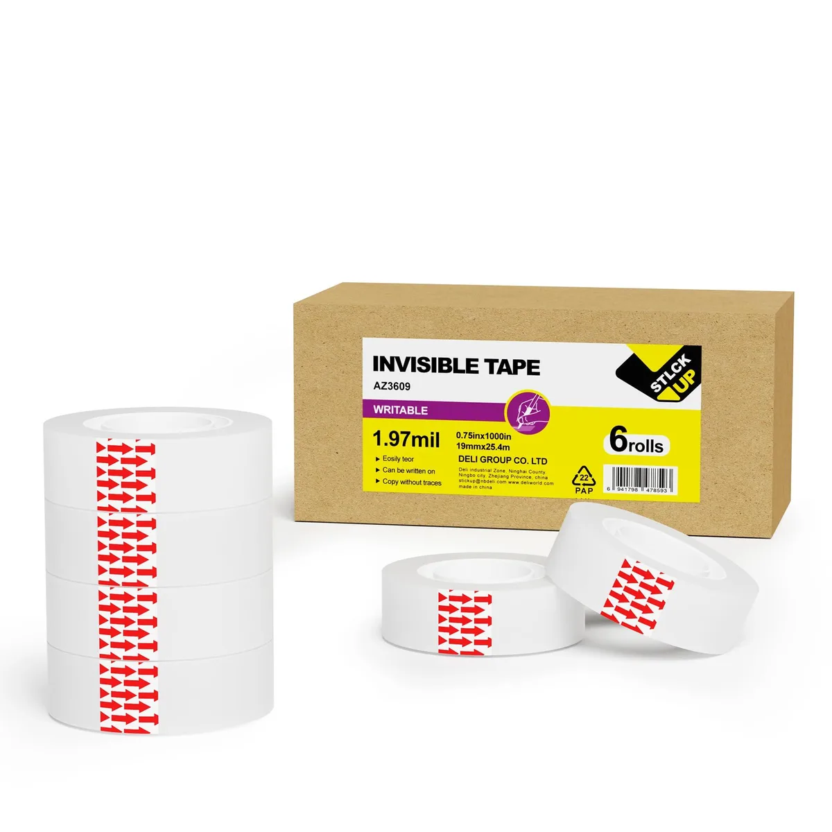 STICK UP AZ3609 Tape 6 Rolls 0.75in x 1000in — product photo
