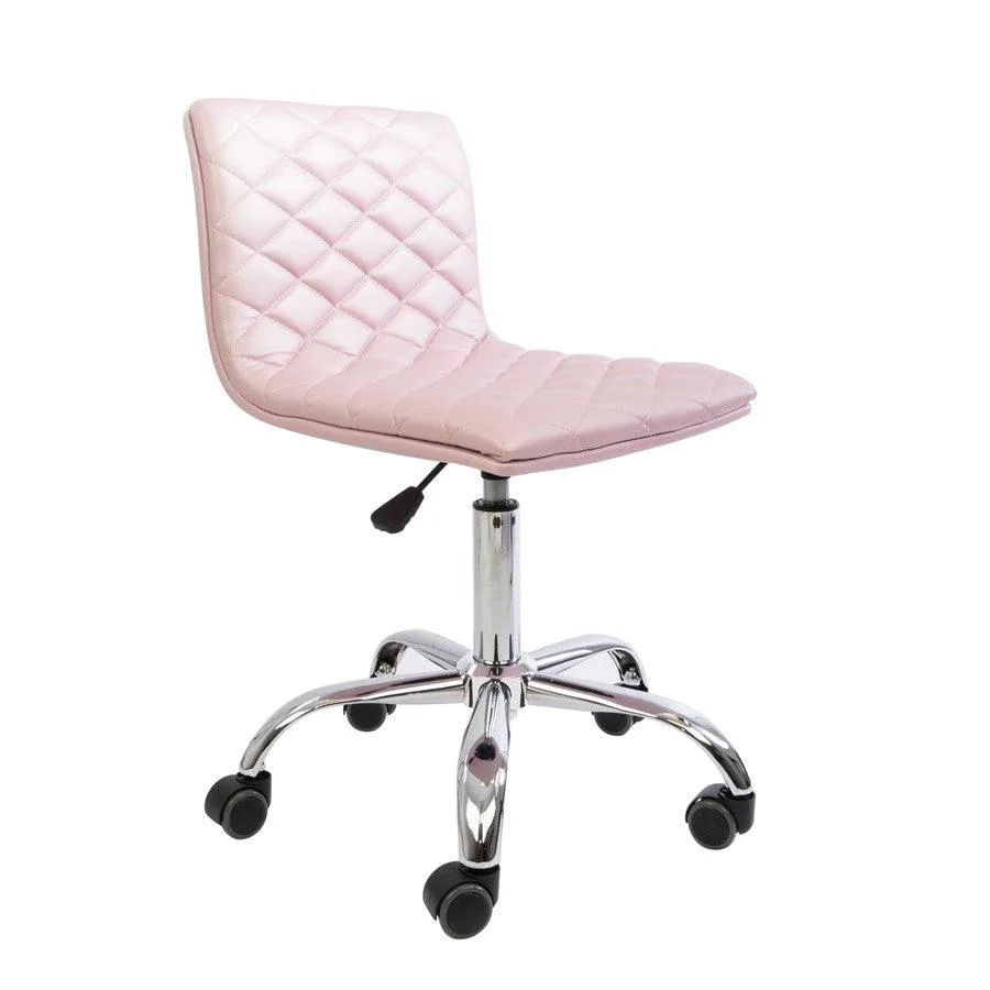 Impressions Vanity Company Impressions Vanity Company Eliza Diamond Quilted Vanity Chair Rose Gold IVFC-IPS120-RSG — product photo