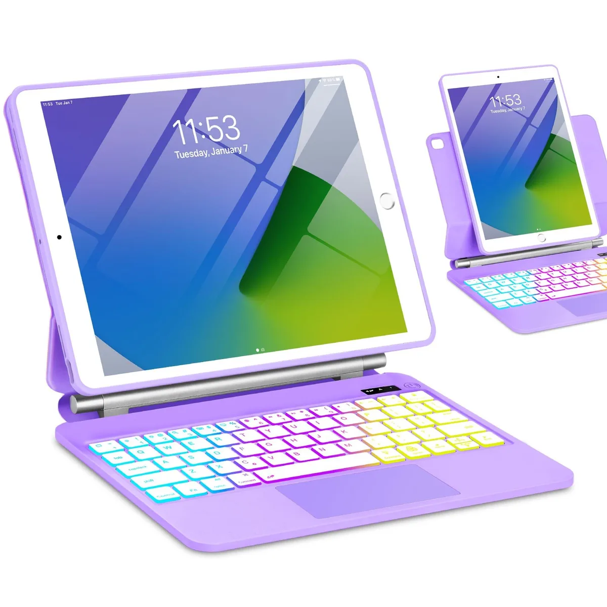 ALSEYE ALSEYE TabletKeyer Magic Keyboard Case with Trackpad Purple 2 in 1 accessory — product photo