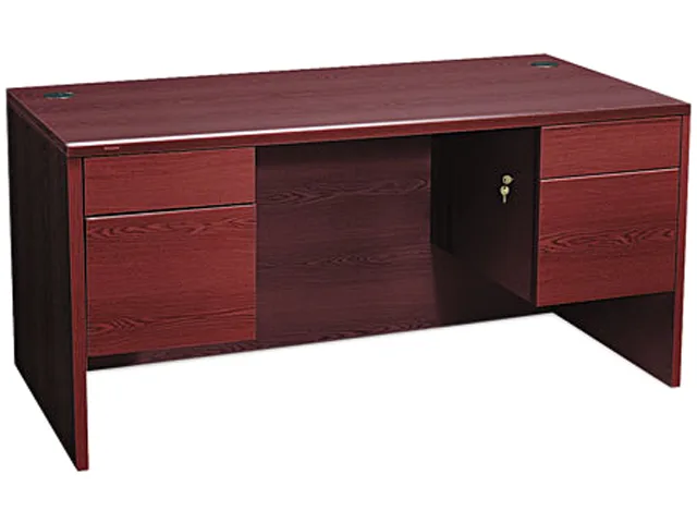 HON HON 10573NN 10500 Series Double Pedestal Desk Mahogany 60x30x29.5 office furniture — product photo