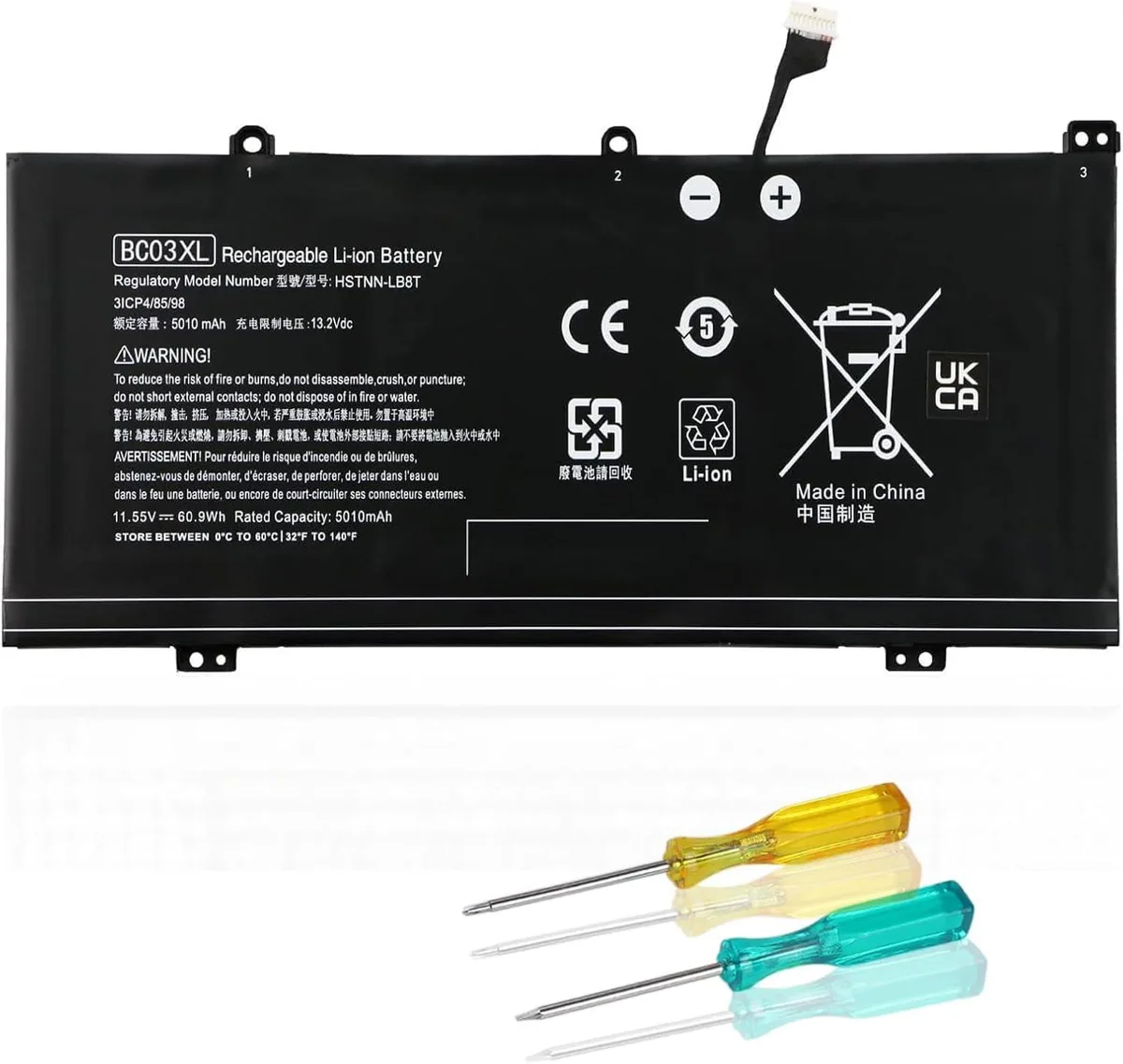 PISKEKAT PISKEKAT BC03XL 11.55V 5010mAh laptop battery — product photo