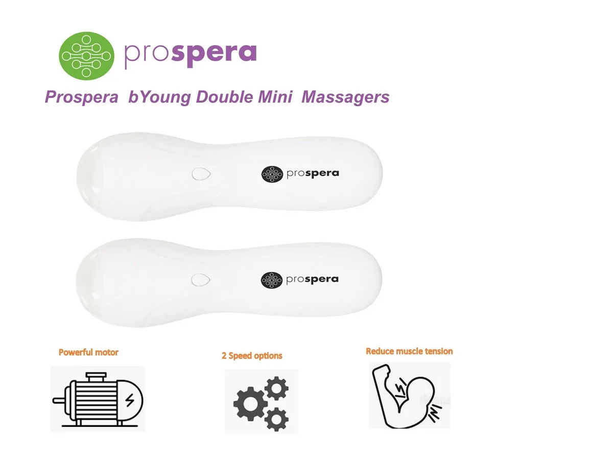 Prospera Corporation Prospera Corporation PD002 Double Mini Massager White 2 units — product photo