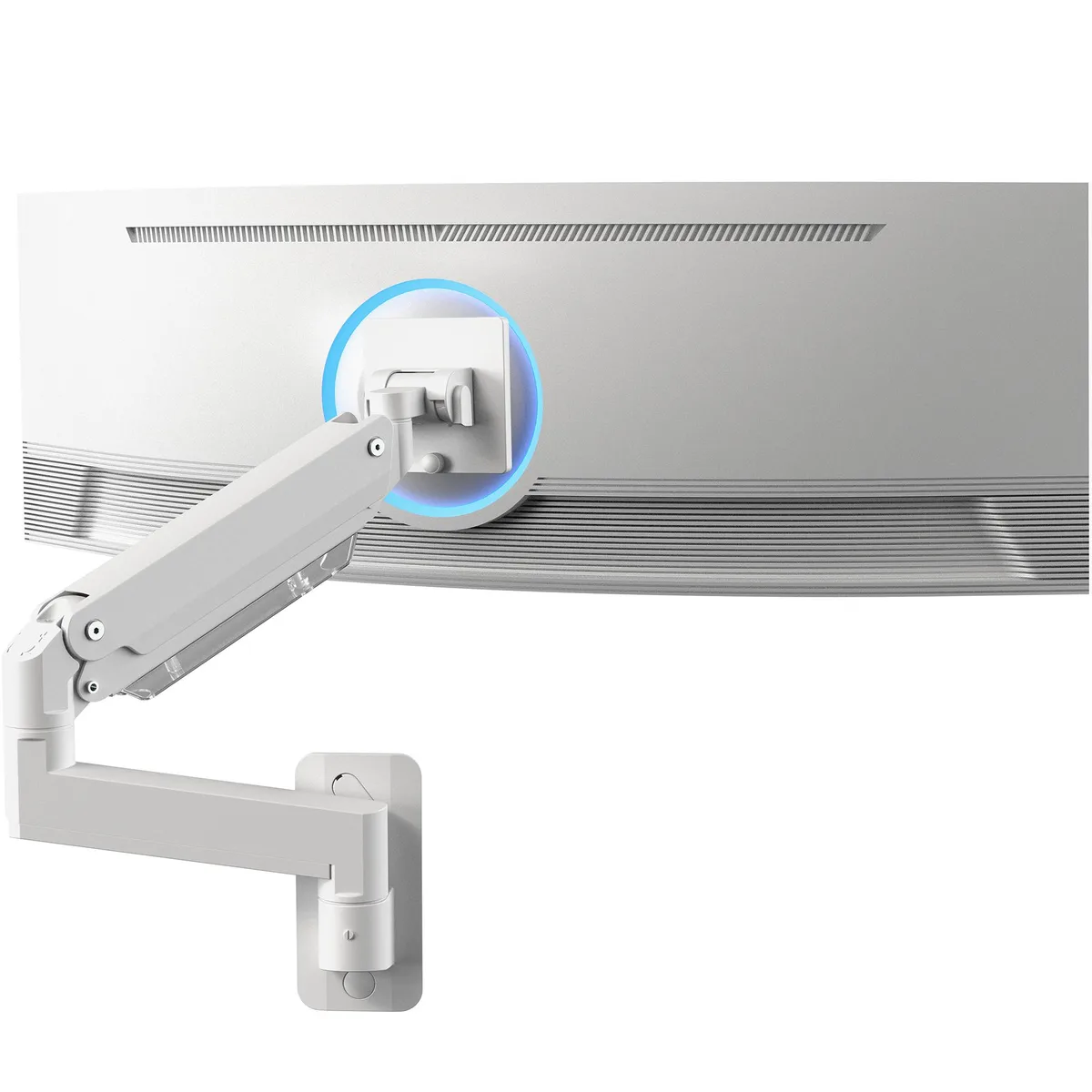 VIVO VIVO White Pneumatic Monitor Wall Mount 49" 44 lbs 13" lift — product photo
