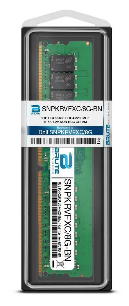 Brute Networks Brute Networks Dell Compatible 8GB DDR4-3200 1Rx8 1.2V UDIMM — product photo