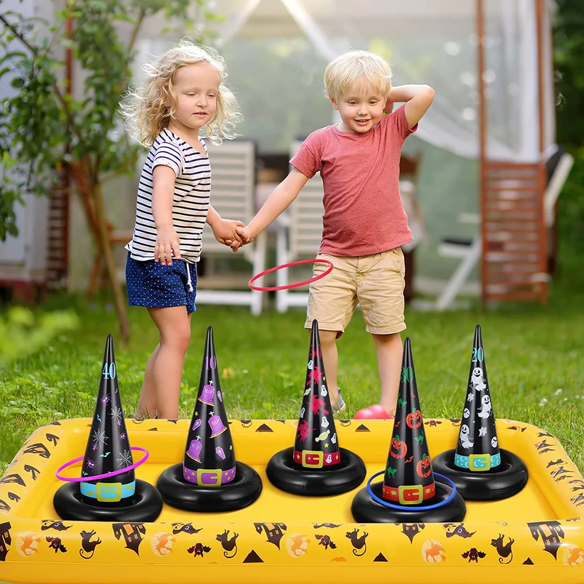 Altatac Altatac Inflatable-YLW-10396737 Halloween Ring Toss Game Set Yellow — product photo