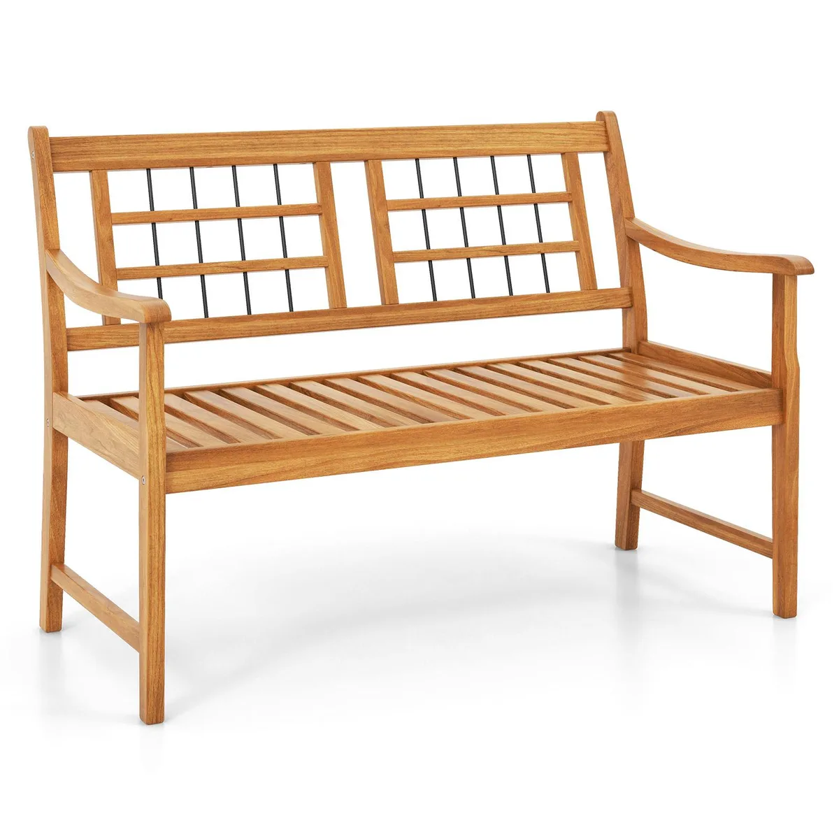 SlickBlue SlickBlue Patio Acacia Wood Bench 46.5" Natural — product photo