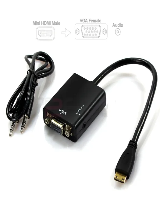 JMT JMT F05535 HDMI to VGA + Audio Adapter Male-Female 10 — product photo