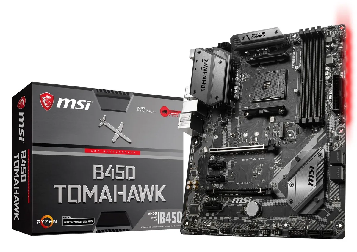 MSI MSI B450 TOMAHAWK AMD motherboard — product photo