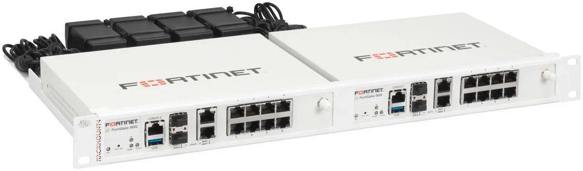 Rackmount IT Rackmount IT RM-FR-T20 Duo Mount Kit for FortiGate 90G/91G, Signal White — product photo
