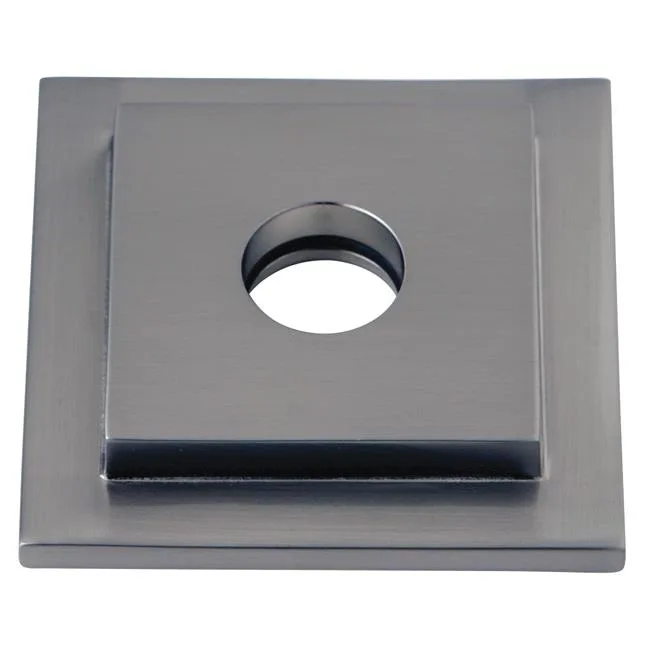 Square solid cast brass shower flange with satin nickel finish