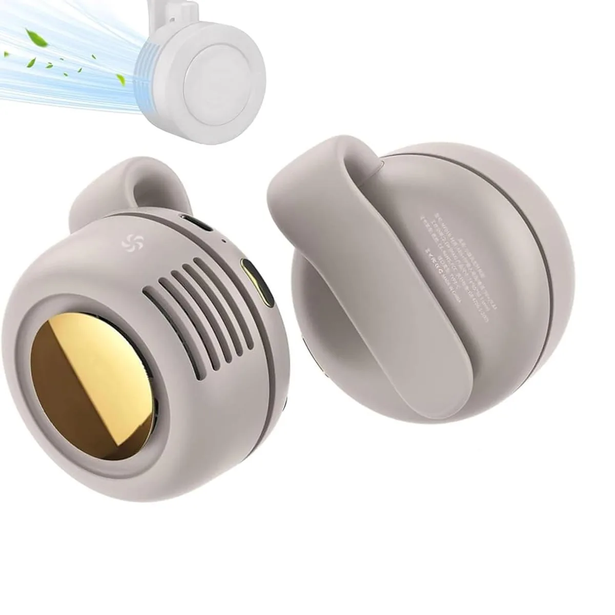  AA Nixegym Clip-On Bladeless Fan Brown Walnut 5100 rpm 5 W — product photo