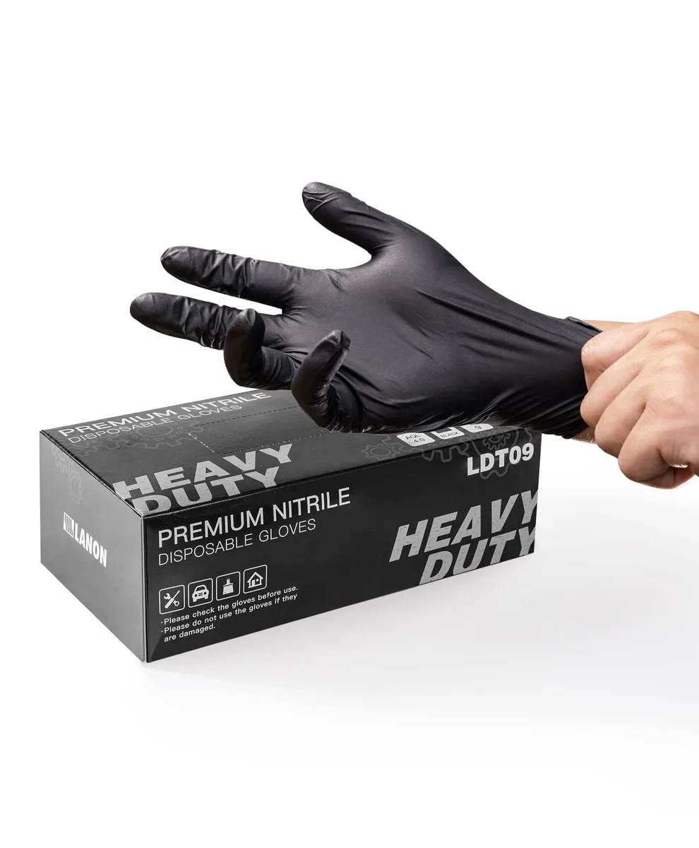  Vibe LDT09 6-mil Black Nitrile Disposable Glove Medium — product photo