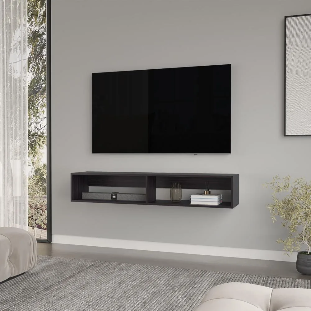 tuphen tuphen Fallston TV Stand Wall-Mounted Black Engineered Wood — product photo