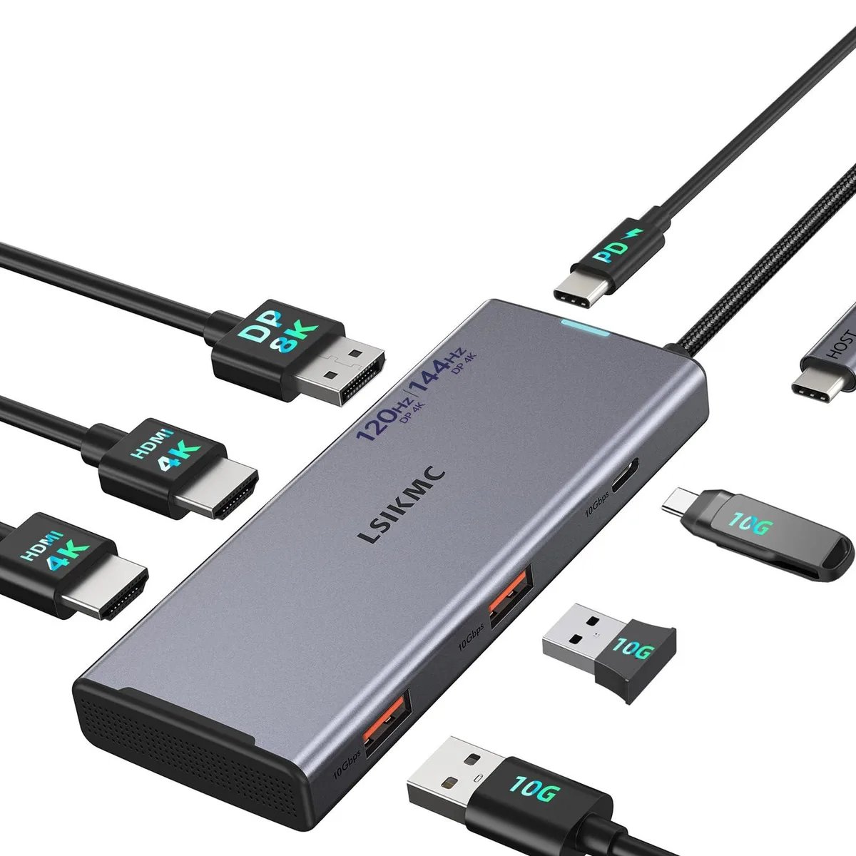 Belkin YYD0504A USB-C Docking Station 2HDMI DP 100W PD 14.33in — product photo