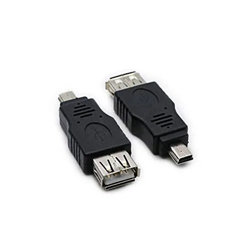 BUCIER BUCIER USB 2.0 Mini USB Male to Type A Female OTG Adapter Converter 2 Pack — product photo