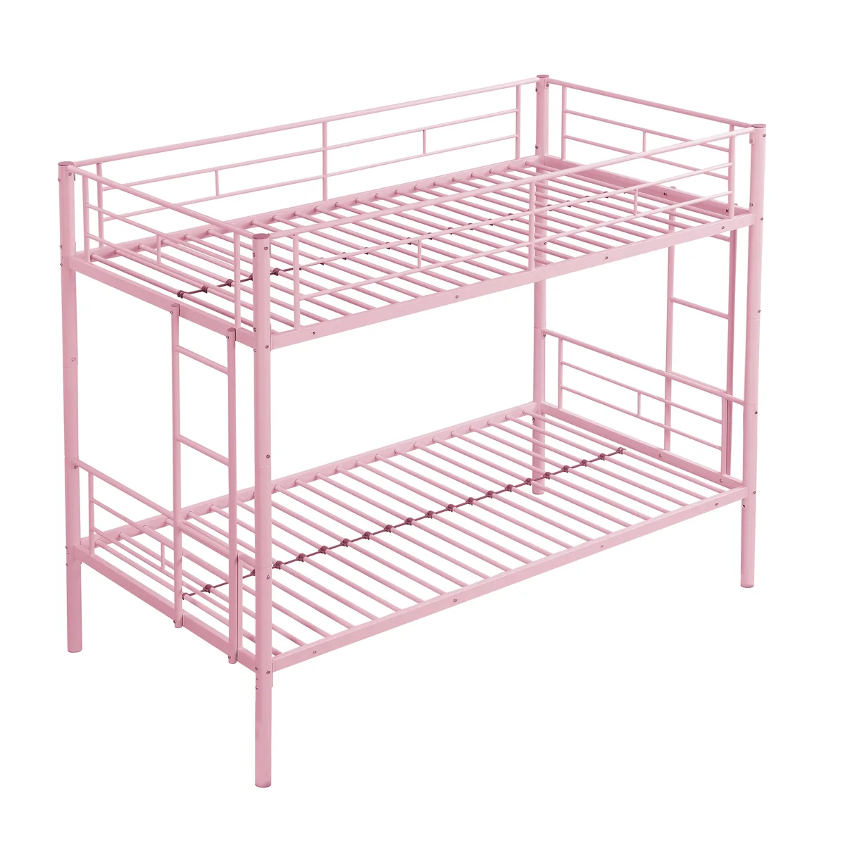 tuphen tuphen Metal Bunk Bed Pink Twin Over Twin — product photo