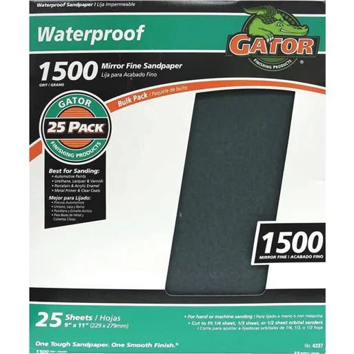 Ali Indistries Inc Ali Indistries Inc 4237 1500B Wet/Dry Sandpaper 25 sheets 9x11in — product photo