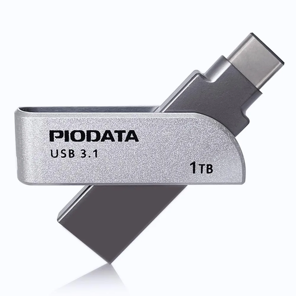 PIODATA PIODATA iXflash 1 TB USB 3.2 Gen 1 USB-A & USB-C USB flash drive — product photo