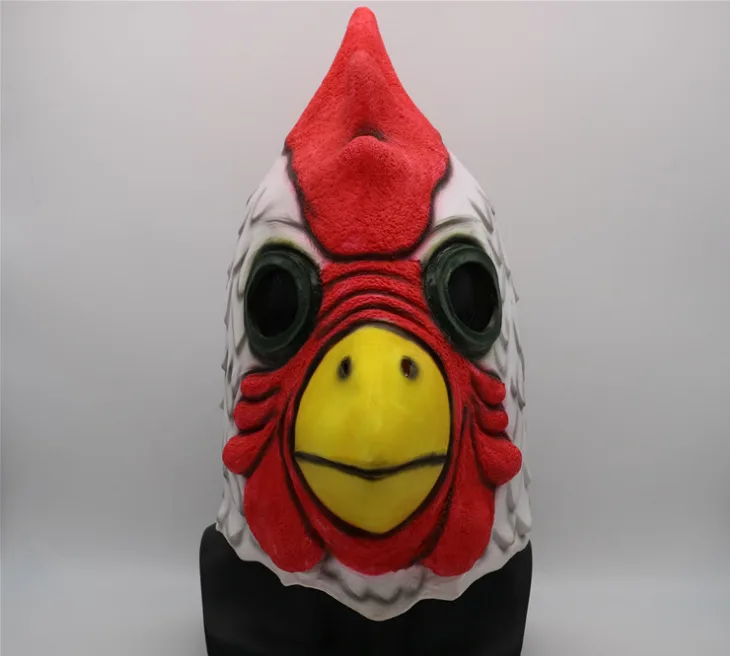 sakose sakose rooster head dress-up White Latex — product photo