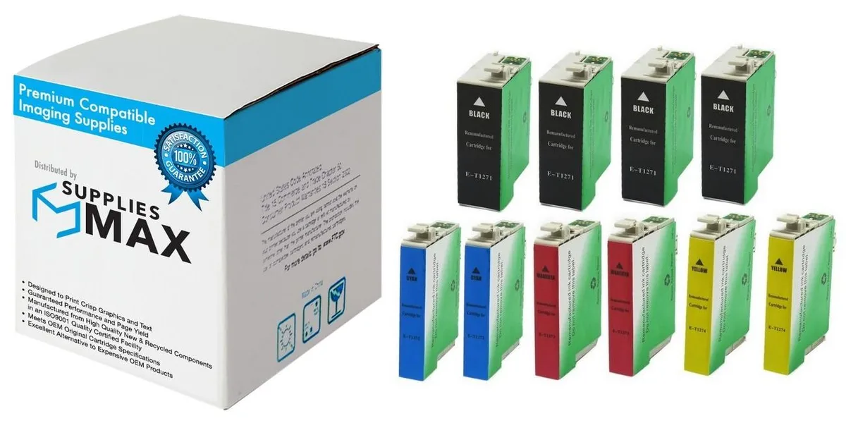 SuppliesMax SuppliesMax Epson T127120-4B2CS Inkjet Combo Pack (4-BK/2-C/M/Y) — product photo