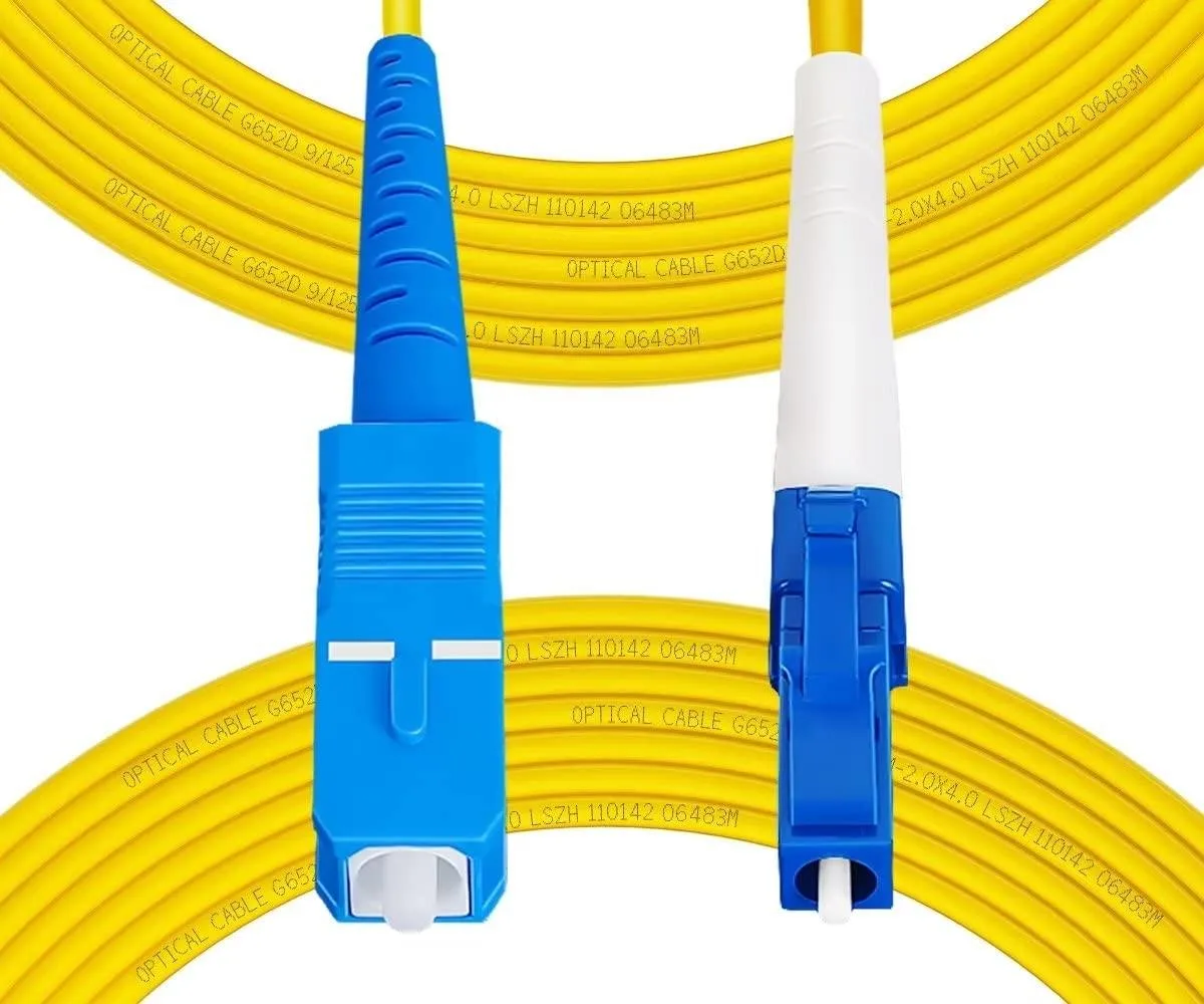 Barrow Mods Barrow Mods 2 in 1 accessory SC to LC single-mode fibre patch cable OS2 50m 9/125 µm 2.0mm LSZH yellow — product photo