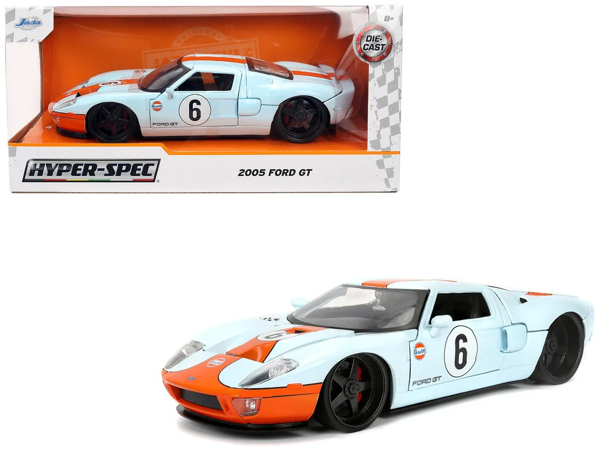 Jada Jada 2005 Ford GT #6 Gulf Oil Hyper-Spec 1/24 Diecast — product photo