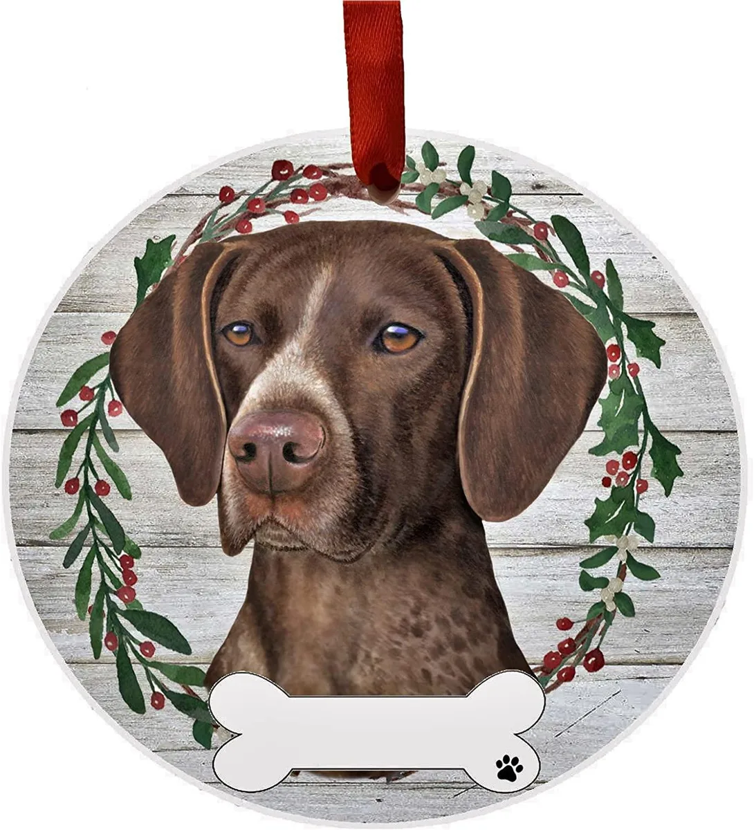 E &amp; S Imports E &amp; S Imports German Shorthaired DIY Ceramic Ornament 4.6 x 4 x .5 in — product photo