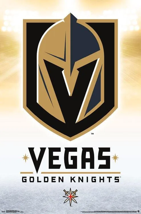 Vegas Golden Knights logo poster print 22 by 34 inches on heavy stock paper