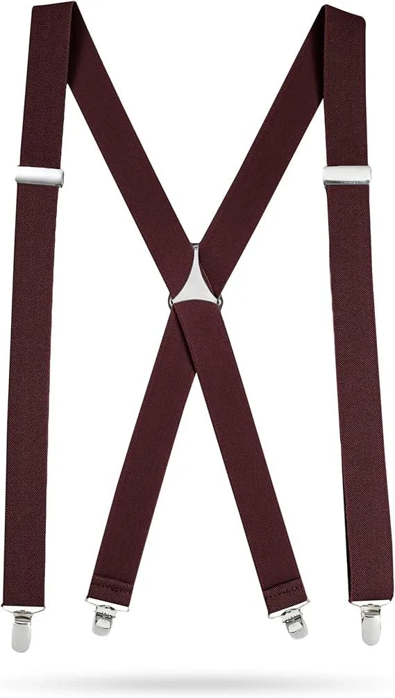 Hold'Em Hold'Em X-Back Suspenders 54 inches Burgundy — product photo
