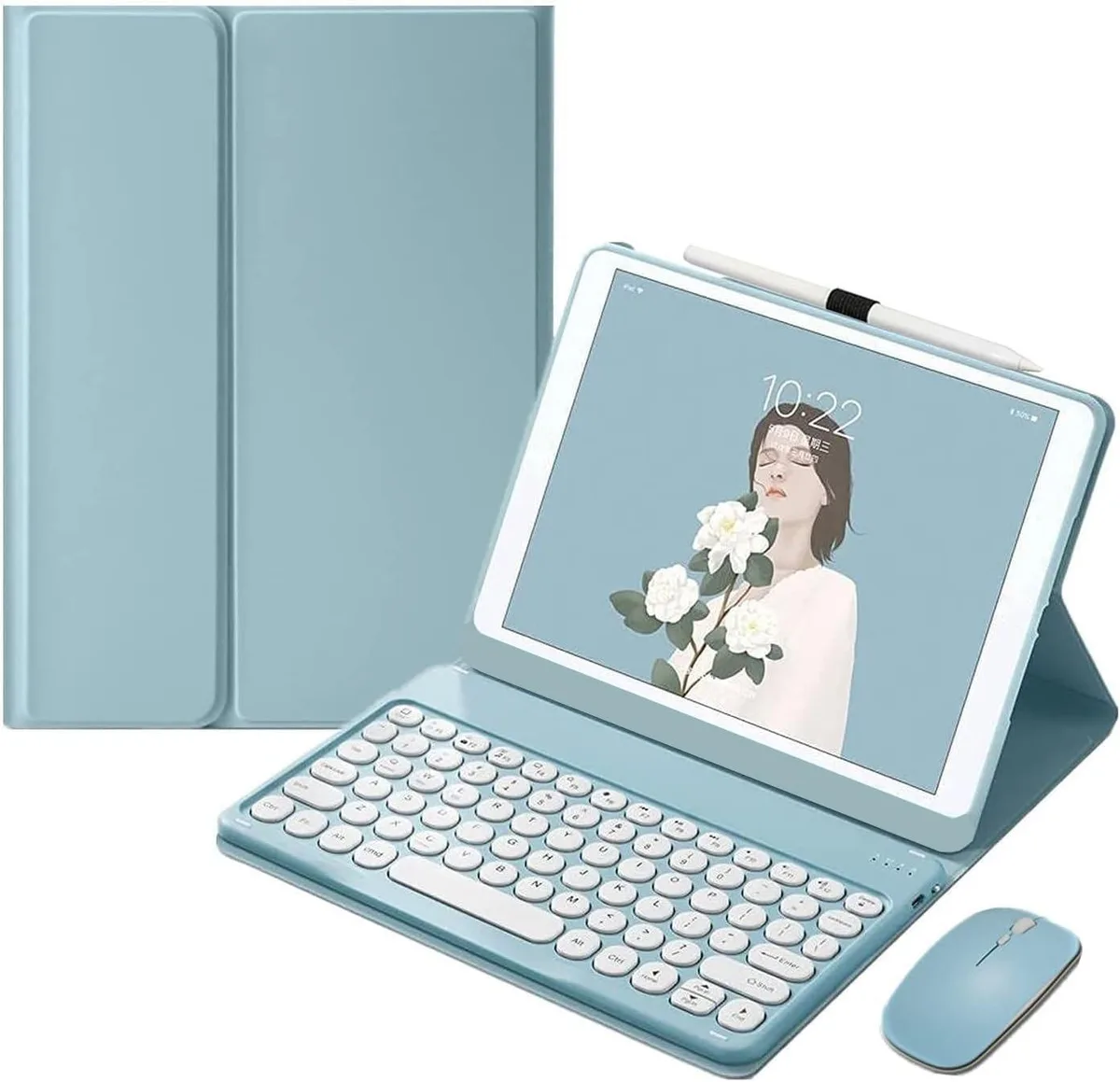 Werleo Werleo TB-311FU Bluetooth keyboard case with mouse for Lenovo Tab 10.1 inch 2025 Blue — product photo