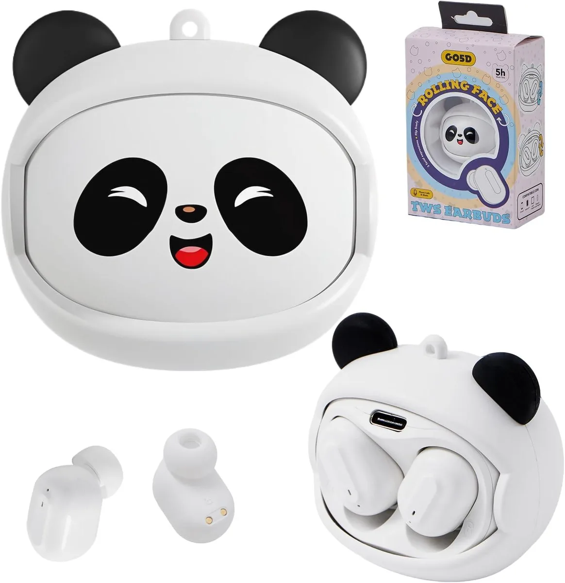 MAONO MAONO Kids Wireless Earbuds 88dB Panda Bluetooth 5.4 — product photo