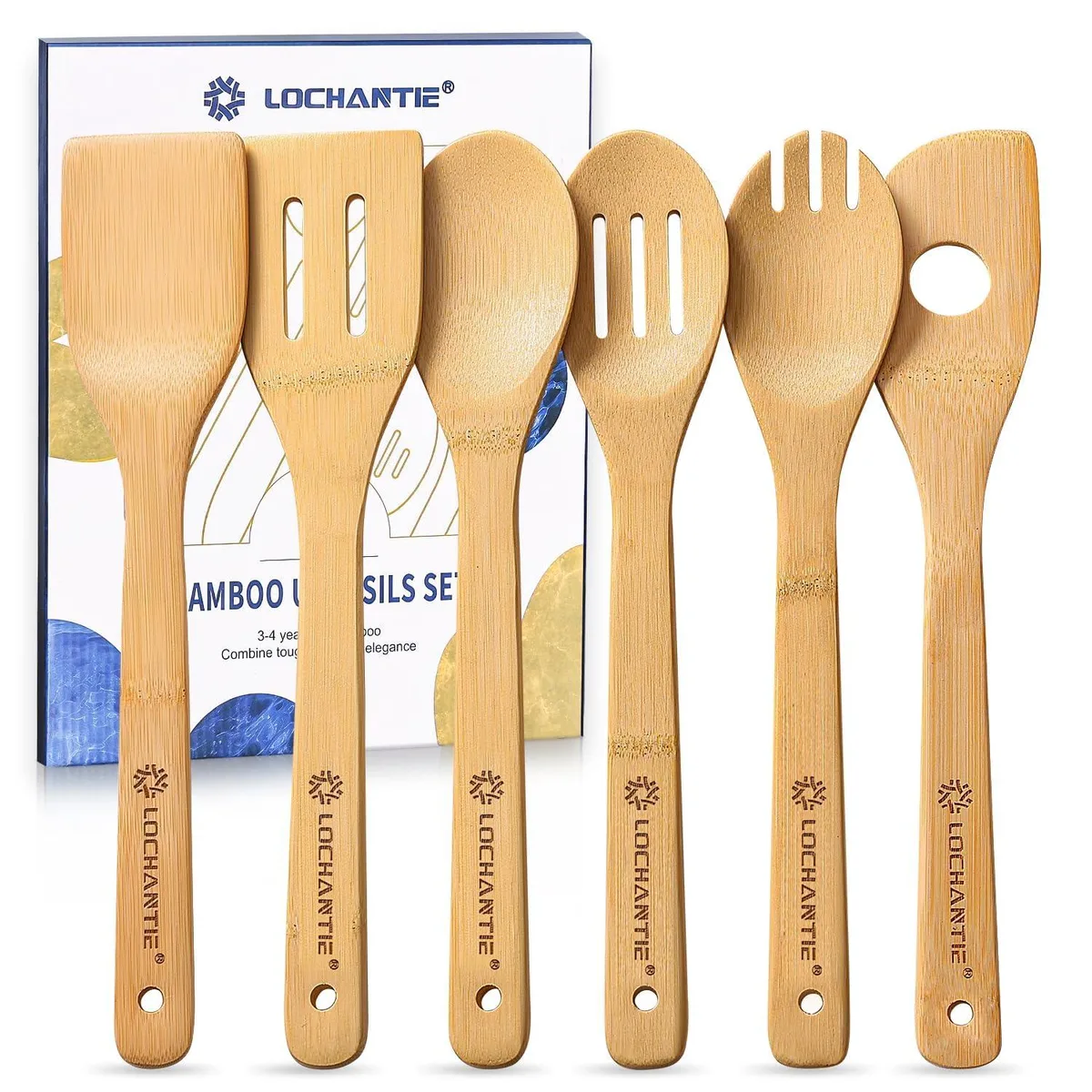 Lochantie BAM6SET 6-Piece Bamboo Cooking Utensil Set — product photo
