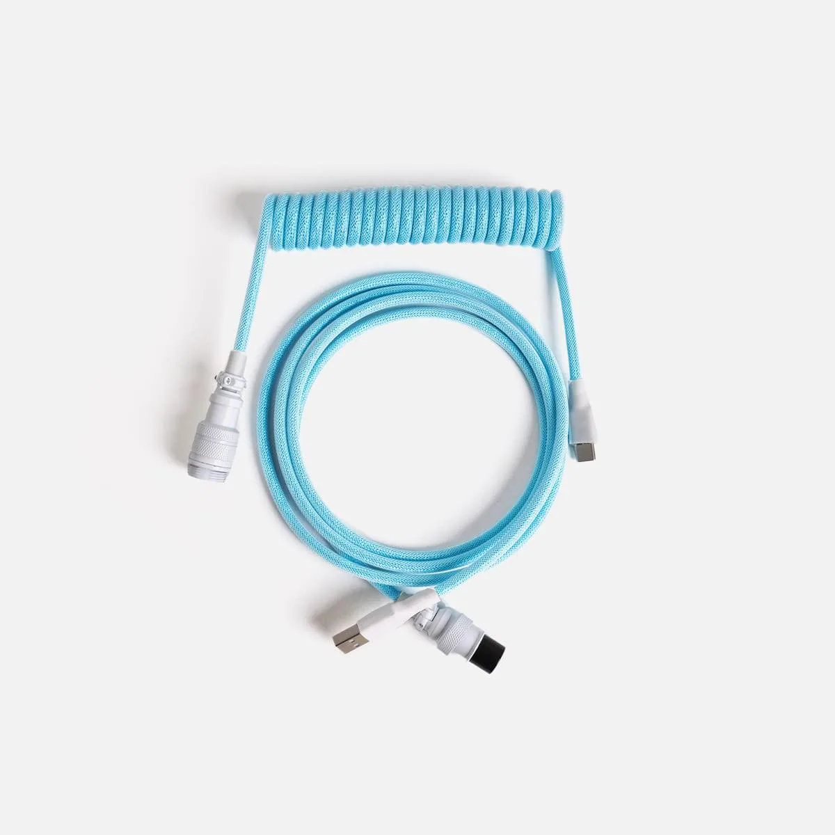 AZIO AZIO USB-C coiled cable Blizzard Blue ACD906 keyboard accessory — product photo