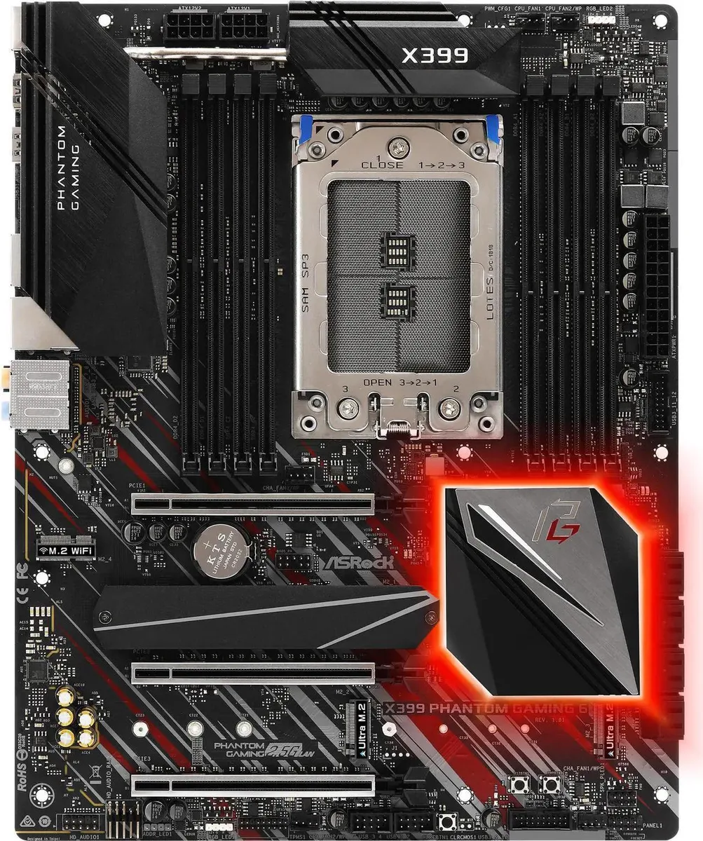 ASRock ASRock X399 Phantom Gaming 6 sTR4 AMD motherboard — product photo