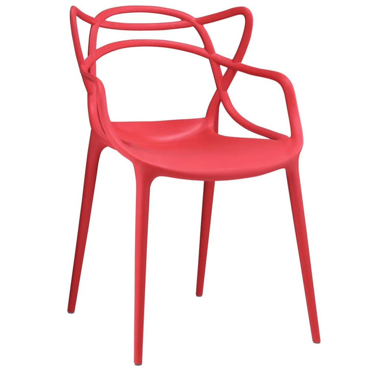 LexMod LexMod EEI-1458-RED Entangled Dining Armchair Red — product photo
