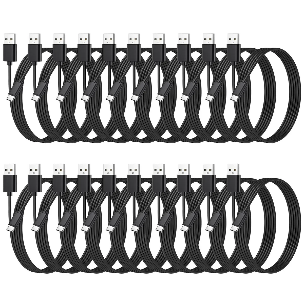 No Sew No Sew 20-Pack USB-C Cable 3.3ft Black USB 2.0 480Mbps — product photo